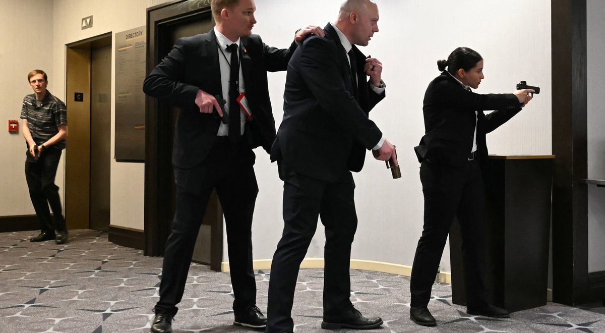 Image credit: Trump rushed off stage after shots fired at White House Correspondents’ Dinner | News Channel 3-12 / CNN