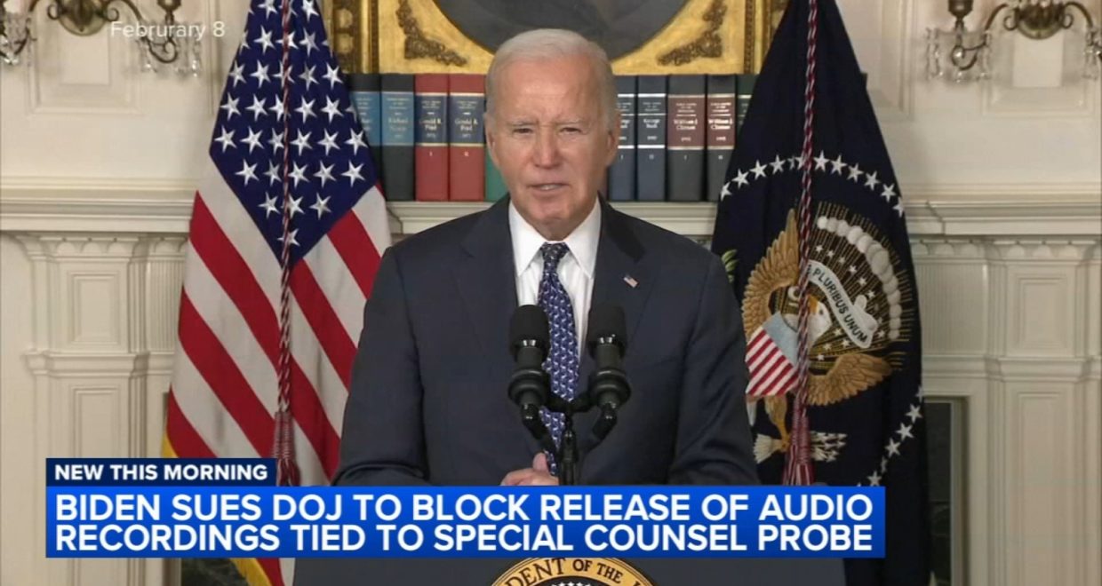 Image credit: Former President Joe Biden sues DOJ to block release of audio recordings tied to special counsel probe - ABC7 Los Angeles