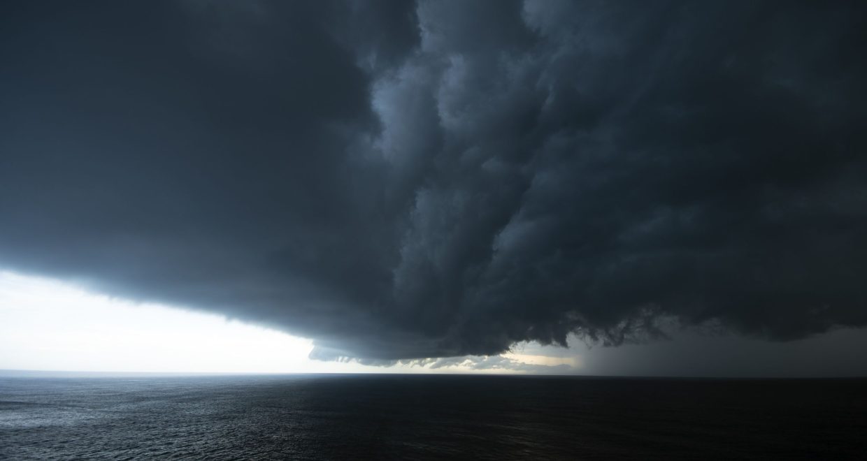 Storm clouds hang over the sea. — Image credit: Coming El Niño will be the strongest ever recorded, new forecast predicts / https://www.livescience.com/author/ben-turner