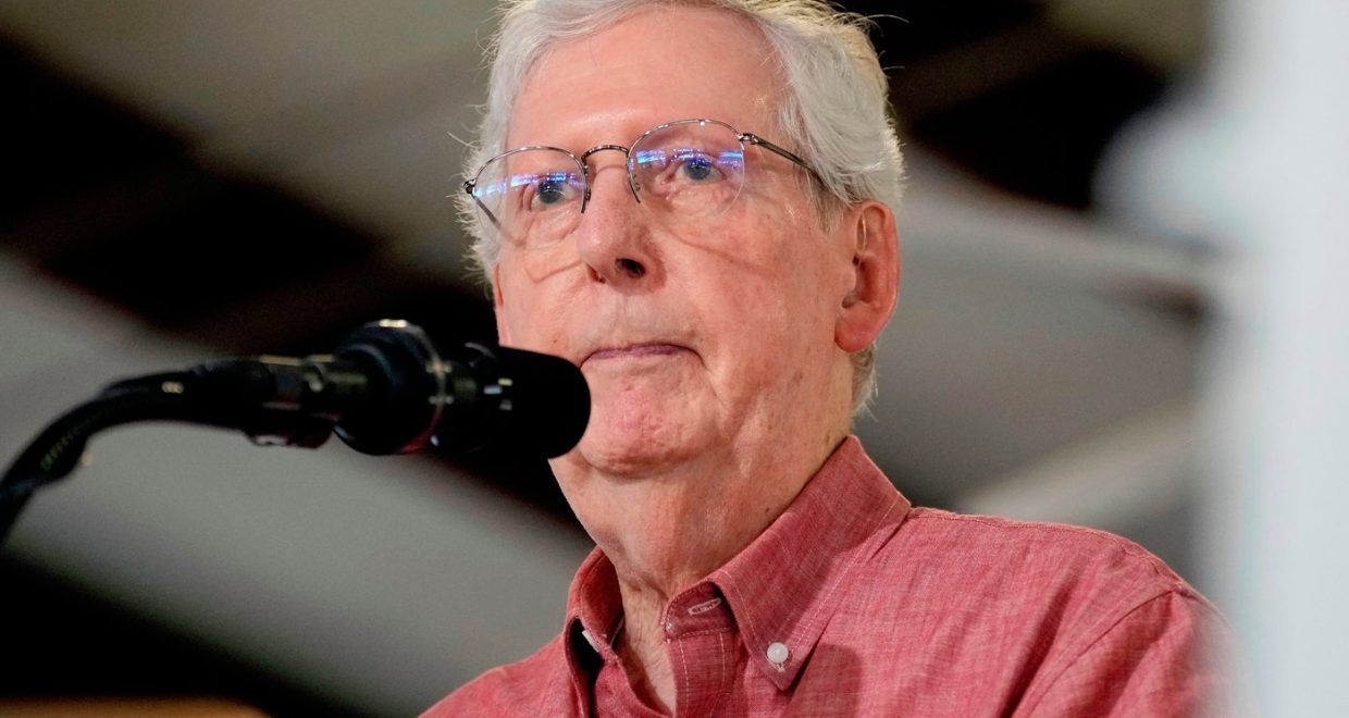 Image credit: McConnell says a fall led to his hospitalization, breaking weeks of silence about health condition / News Staff